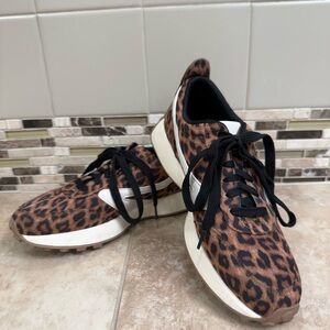 Dolce Vita Animal Print Sneakers with Black and White Accents
